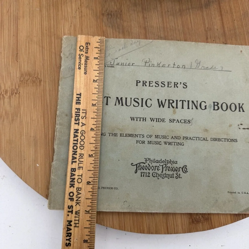 Presser's First Music Writing Book 1910 Elements Practical Directions